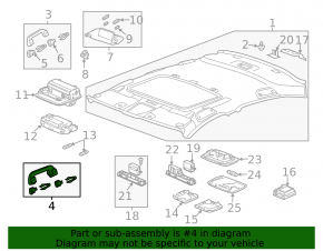 Ручка потолка левая Honda Accord 13-17 черн