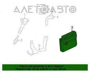 Блок ECU компьютер двигателя Lexus RX350 10-12