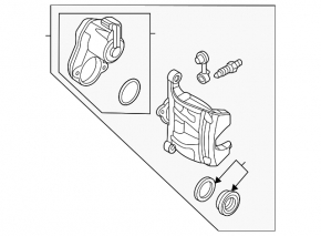 Ansamblu etrier spate stanga Audi A4 B9 17-20 electric, vopsit
