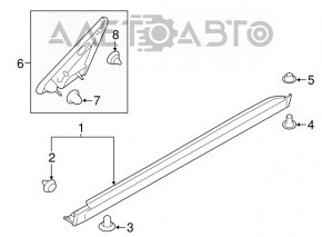Порог правый Subaru Legacy 15-19