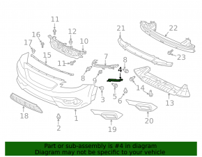 Suport bara față dreapta Subaru Legacy 20-22