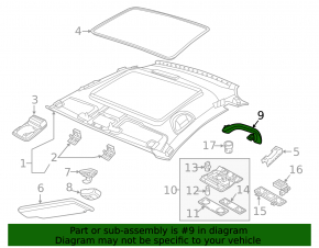 Ручка потолка левая VW Beetle 12-19 беж
