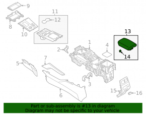 Подлокотник Mitsubishi Outlander 22-26 кожа серая