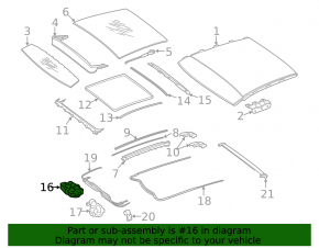Мотор панорамы Mercedes C-class W205 15-21 стекло