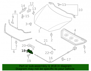 Замок капота Mazda CX-5 13-16 с защитой