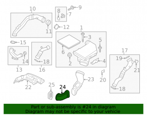 Воздухоприемник BMW X3 F25 11-17