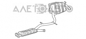 Глушитель задняя часть с бочкой правая Mercedes W211 E550