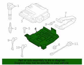Кронштейн блока ECU компьютер двигателя VW CC 08-17