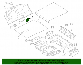 Крюк багажника BMW X7 G07 19-26 черный с хром