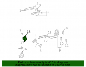 Петля двери верхняя задняя правая Lexus RX300 RX330 RX350 RX400h 04-09