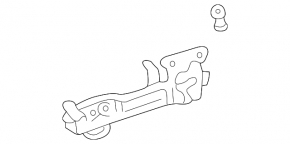 Механизм ручки двери передней правой Toyota Sienna 04-10