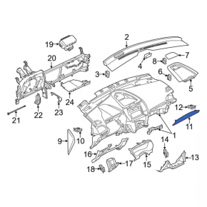 Ornamente frontale Ford Edge 19-24 gri