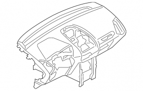 Торпедо передняя панель без AIRBAG Ford Ecosport 18-22 черн