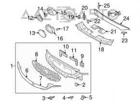 Молдинг решетки радиатора правый Mazda CX-5 17-21