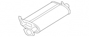 Глушитель задняя часть бочка Mitsubishi Galant 04-09