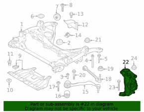 Цапфа передняя правая BMW 4 F32/33/36 14-20 RWD