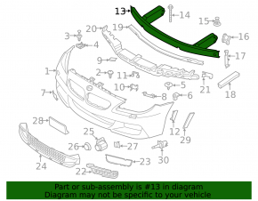 Усилитель переднего бампера BMW 6 F06 F12 12-18 M6