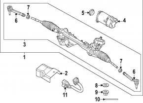 Рейка рулевая ЭУР Kia K5 21-26 2.5T