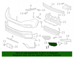Grila bara de protectie fata stanga Honda CRV 20-22 EX, EX-L, Touring, sub PTF