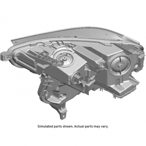 Farul din față dreapta asamblat pentru GMC Terrain 18-21 cu xenon și suporturi