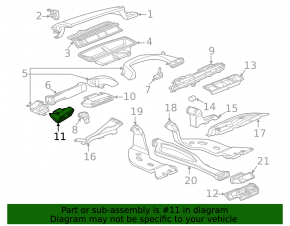 Deflector de aer pentru conducta de aer din față, stânga șofer, Audi A3 22-26