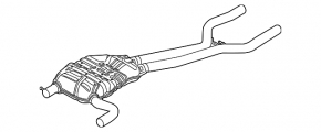 Silencer spate cu teava pentru Porsche Cayenne 958 11-17 Hybrid