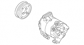 Компрессор кондиционера Ford Focus mk3 15-18 1.0T рест