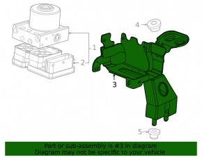 Кронштейн ABS АБС Chevrolet Cruze 11-15 R16
