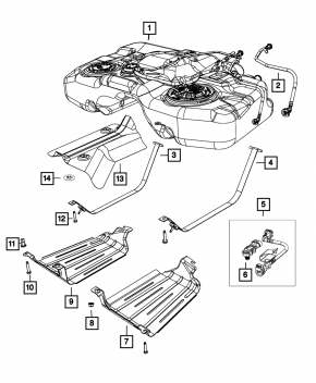 Топливный бак Jeep Compass 11-16 2.4 AWD