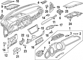 Накладка передней панели правая VW Tiguan 18-21 серебро