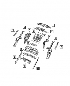 Задняя панель Jeep Compass 17-26 2 части
