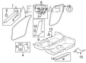 Покрытие пола Honda Civic X FC 16-17 4d черное