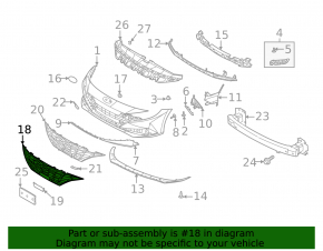 Решетка радиатора grill Hyundai Elantra 21-23 черная под радар, N model
