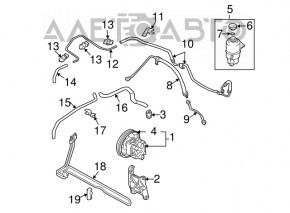 Radiator de răcire a direcției asistate Mitsubishi Galant 04-12
