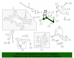Braț de control transversal spate stânga Subaru WRX 15-21