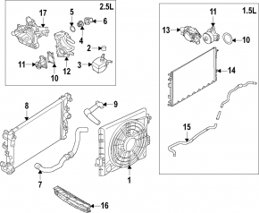 Помпа водяная Nissan Rogue 22-26 1.5T
