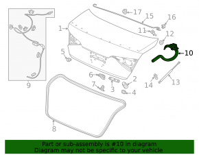 Петля крышки багажника правая Honda Civic XI FE/FL 22-26 4d