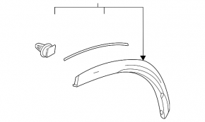 Ornament aripă spate stânga pentru Lexus NX 22-25 fabricat în SUA, structură