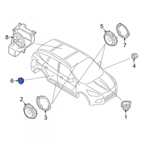 Пищалка задняя левая Ford Escape MK3 13-19