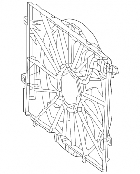 Диффузор кожух радиатора в сборе Mercedes W213 E 300/400/450 17-21 715w