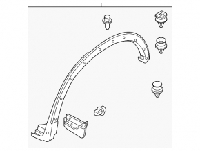 Накладка арки крыла задняя левая Mazda CX-5 13-16