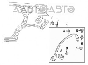 Накладка арки крыла задняя левая Mazda CX-5 13-16