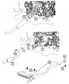 Глушитель задняя часть с бочкой Jeep Compass 11-12 2.0, 2.4 ржавый