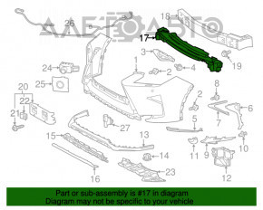 Абсорбер переднего бампера Lexus RX350 RX450h 16-19