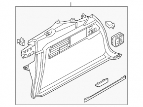 Capacul arcului drept VW Touareg 11-17 bej cu maro