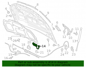 Замок капота левый Audi Q5 80A 18-24