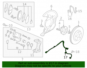 Датчик ABS передний левый Mazda CX-3 16-21