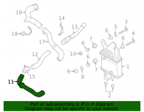 Țeavă intercooler inferioară Land Rover Discovery 17-20 3.0d