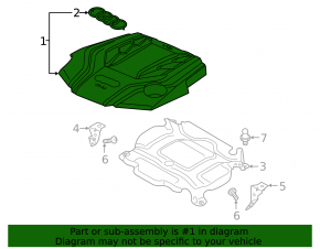 Накладка двигателя Audi A6 21-25 3.0