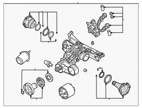 Задний дифференциал редуктор Audi A6 C8 19-25 2.0T
